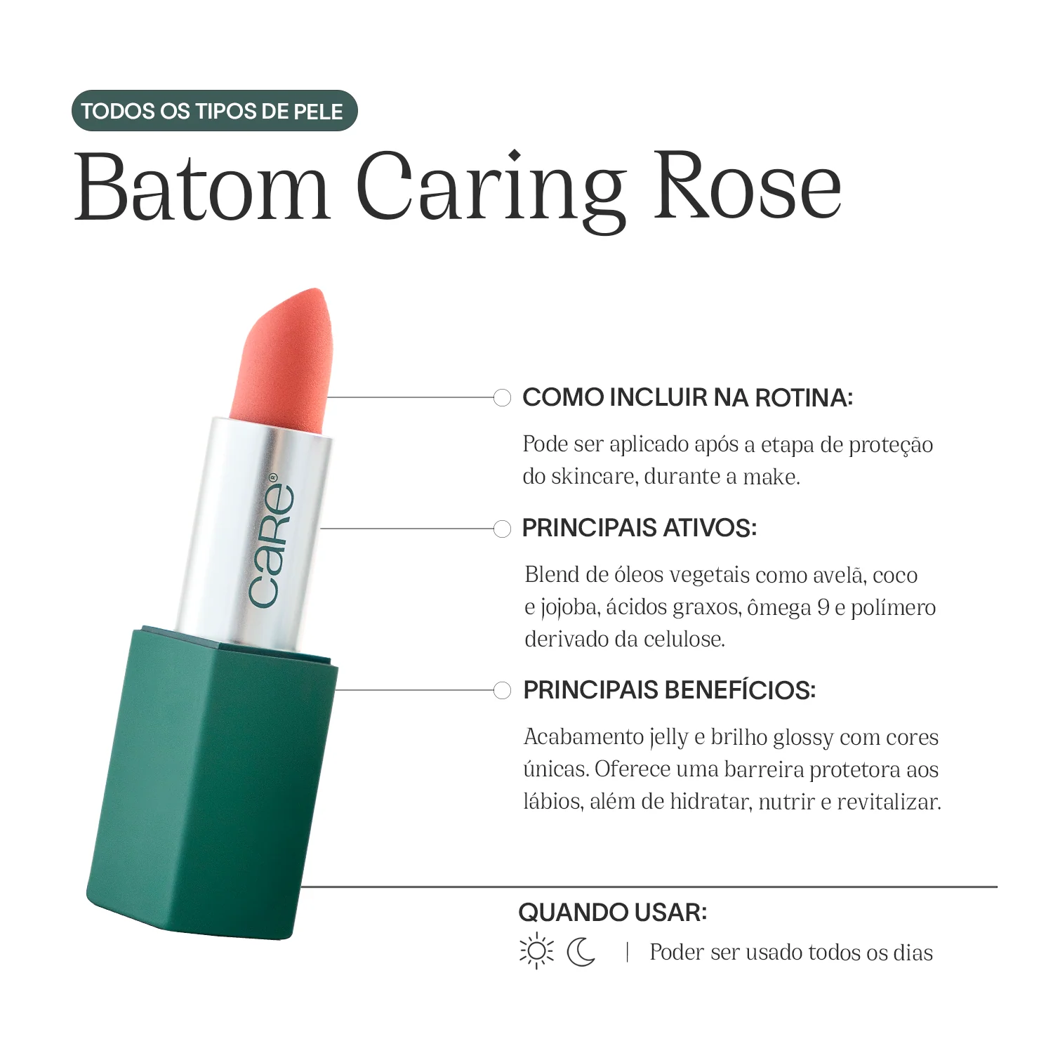 Batom Rosa High Clean | Caring Rose - Image 3