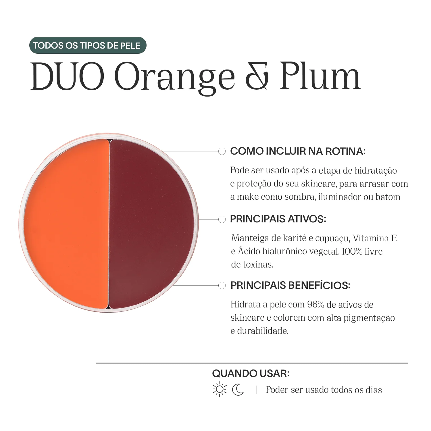 Blush Iluminador Multifuncional | DUO Orange & Plum - Image 3
