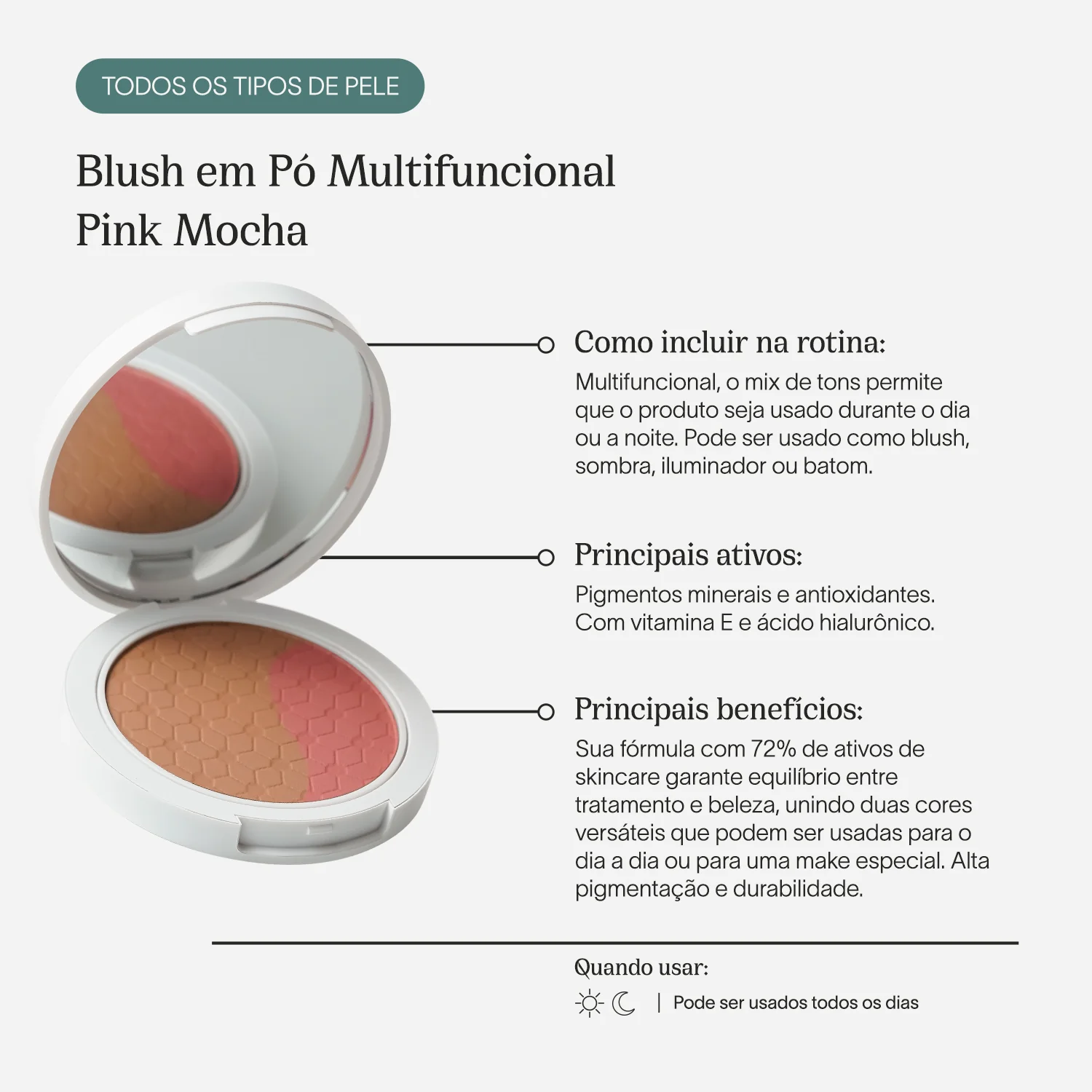 Blush em Pó Multifuncional | Pink Mocha - Image 3