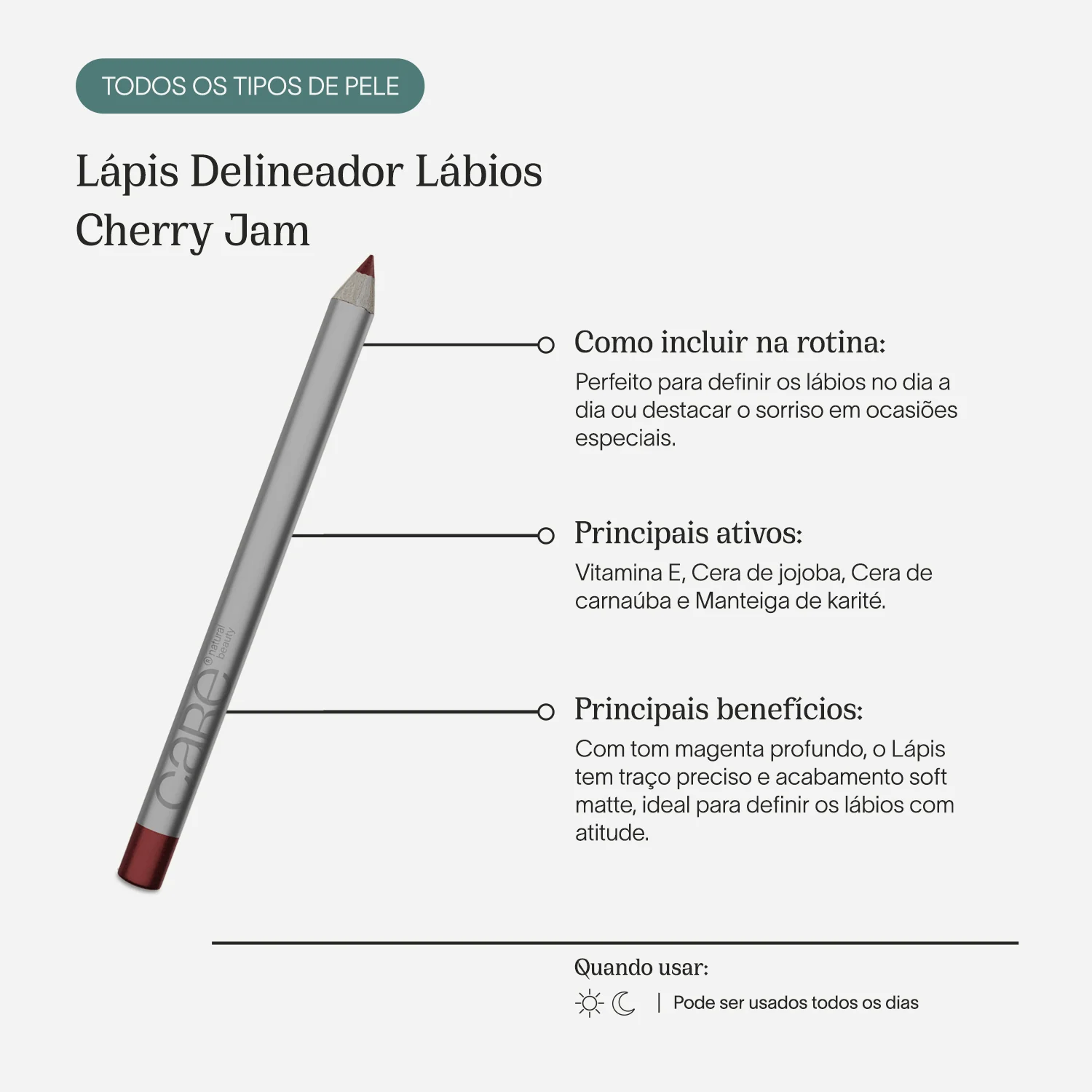 Lápis Delineador Lábios | Cherry Jam - Image 3
