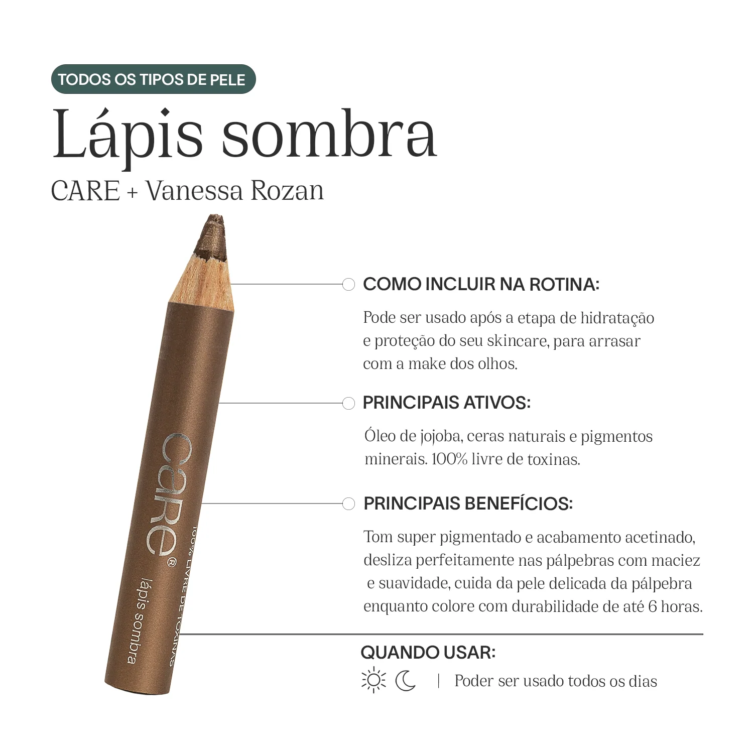Lápis Sombra Multifuncional | Copper CARE + Vanessa Rozan - Image 5