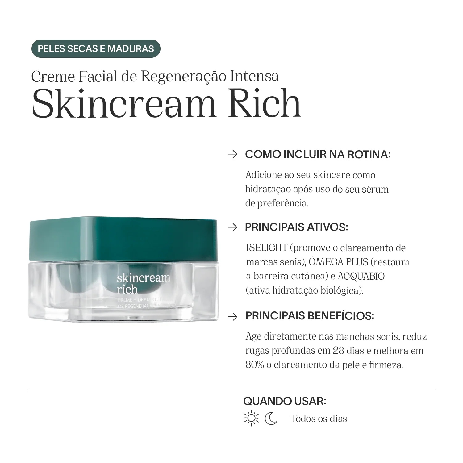 Creme Hidratante Facial Regeneração Intensa | Skincream Rich - Image 3